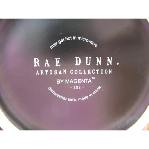 New Rae Dunn BEWARE OF DOG Black & Orange Ceramic Coffee Tea Mug Cup - Picture 9 of 9